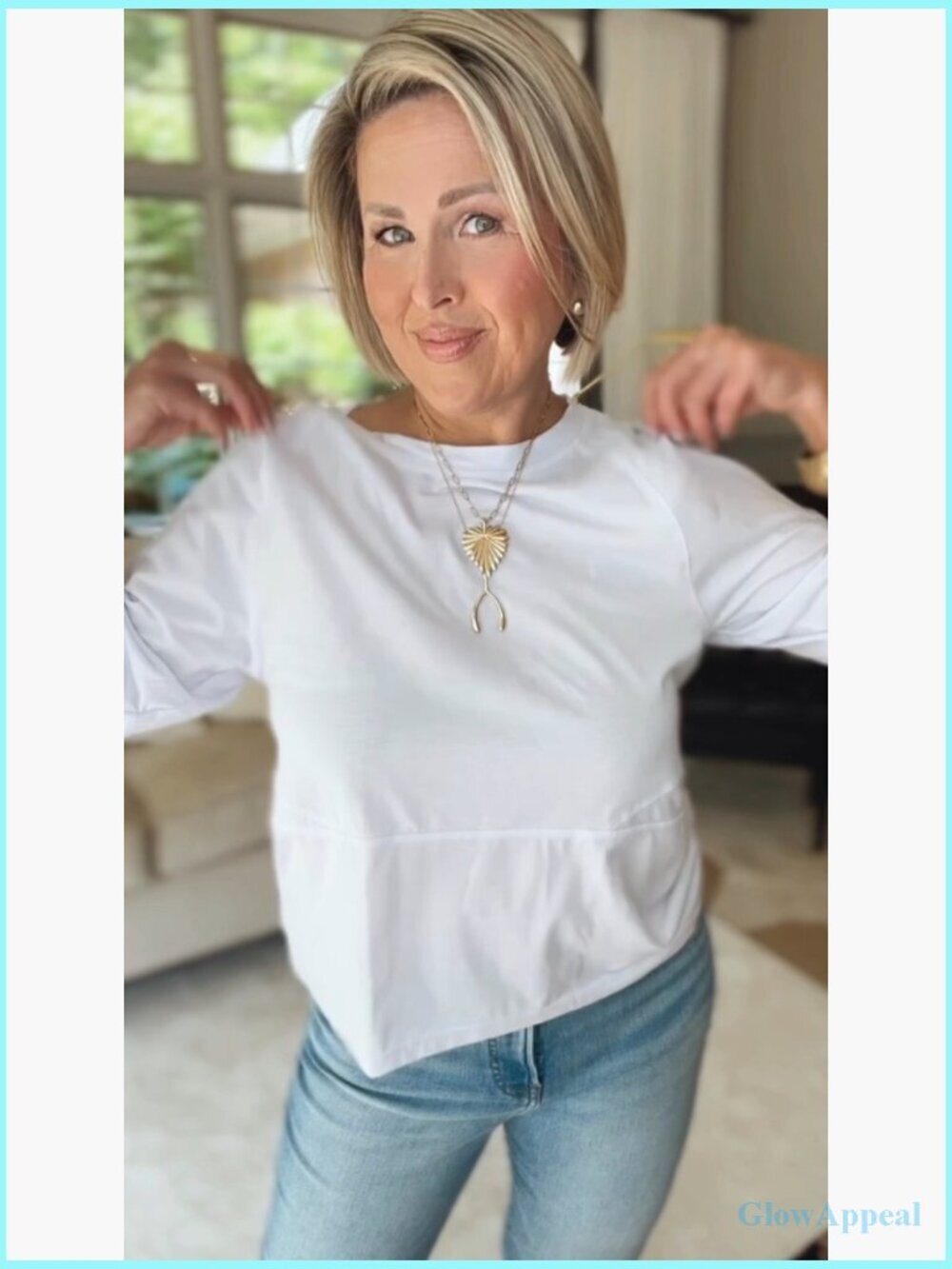 Cotton Blend Batwing Sleeve Loose Fit T-Shirt for Casual Summer Wear - Picture 7 of 7